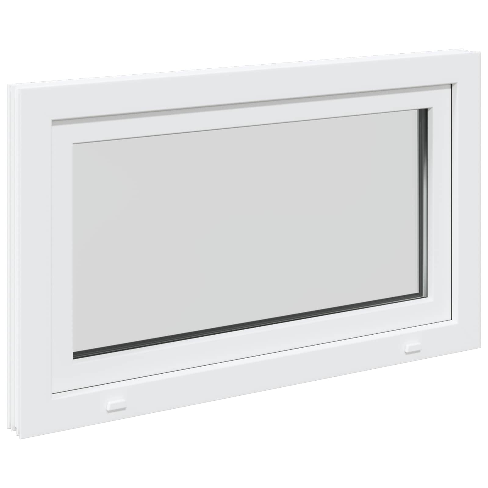 Kellerfenster RISOR 50 x 50 cm PVC und Glas Weiß