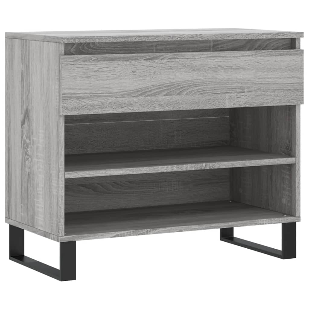 Schuhregal Hochglanz-Weiß 70x36x60 cm Holzwerkstoff