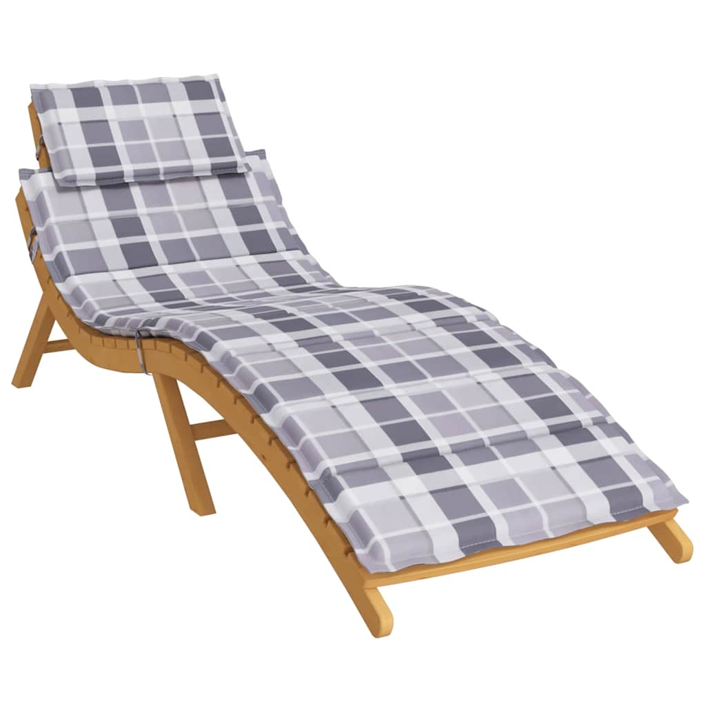 Sonnenliegen-Auflage Grau 186x58x4 cm Oxford-Gewebe