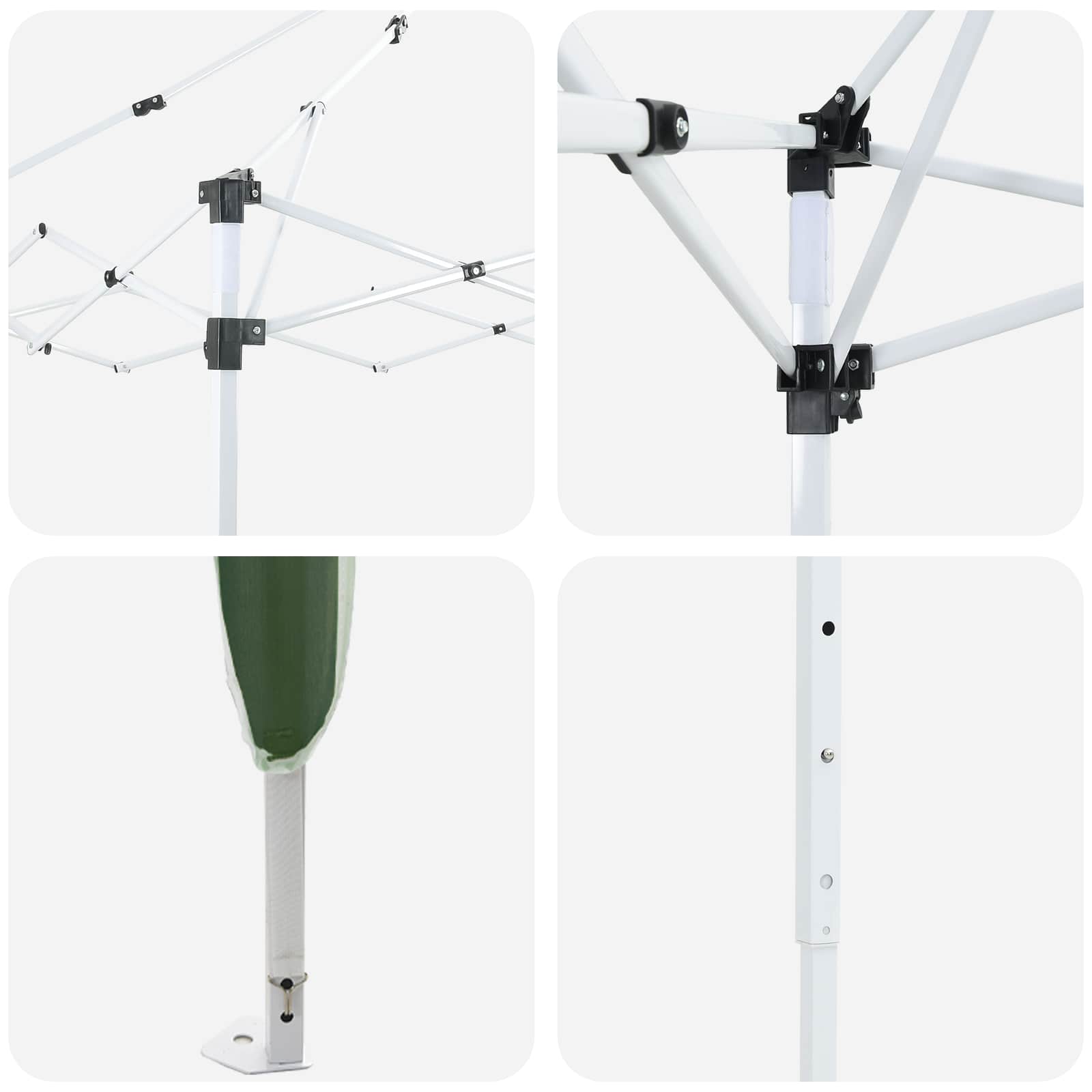 Pop-up Partyzelt 575 x 288 x 245 cm Creme Oxford-Stoff