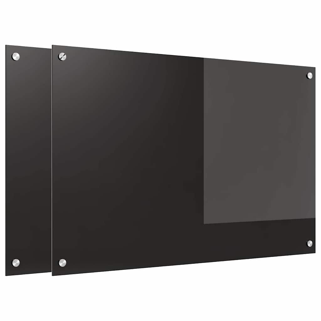 Küchenrückwand 2 pcs Weiß 70 x 40 cm Gehärtetes Glas