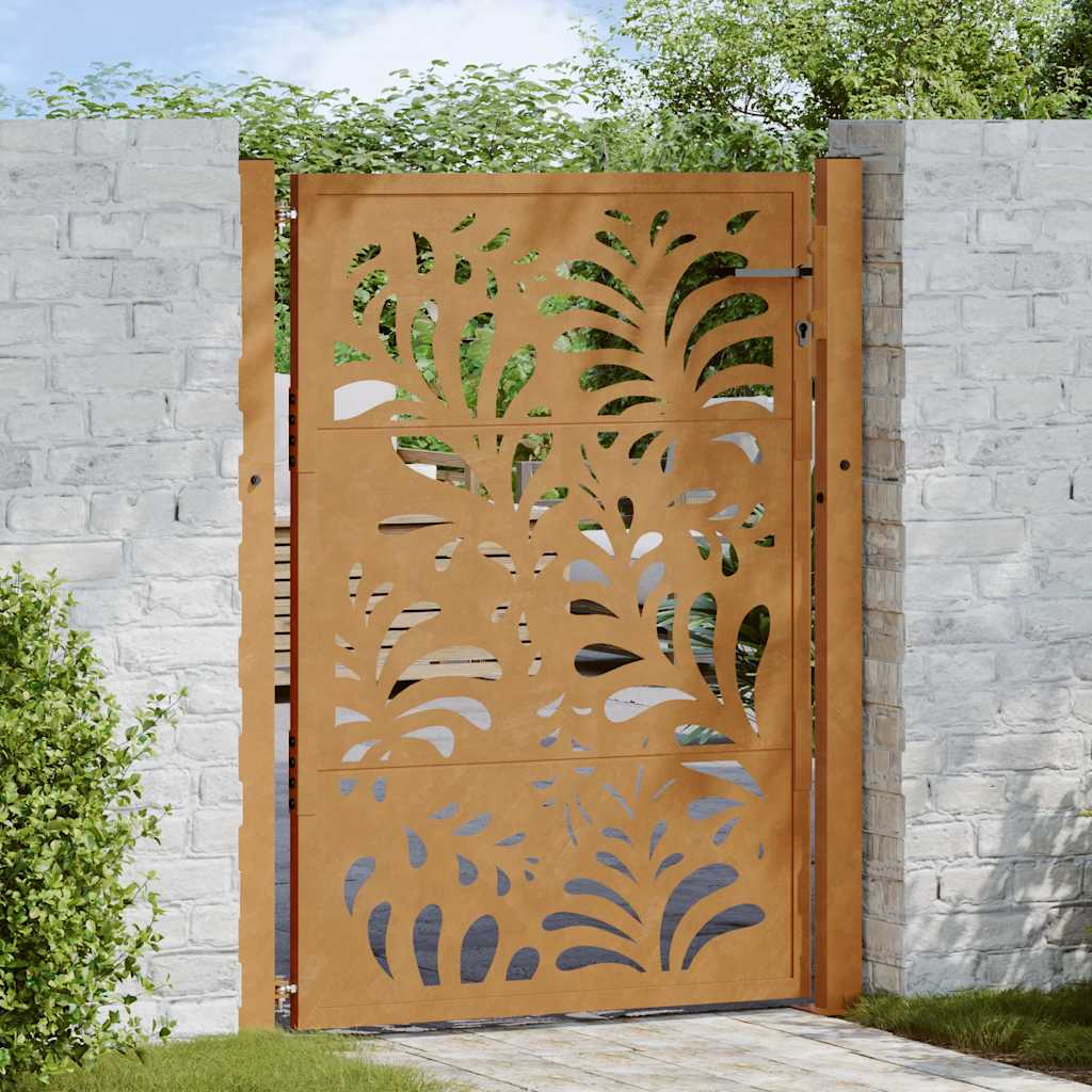 Gartentor Schwarz 100x100 cm Stahl Lichtdesign