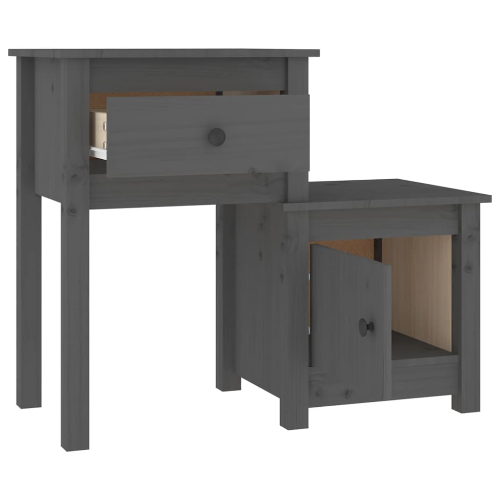 Nachttisch 79,5x38x65,5 cm Massivholz Kiefer