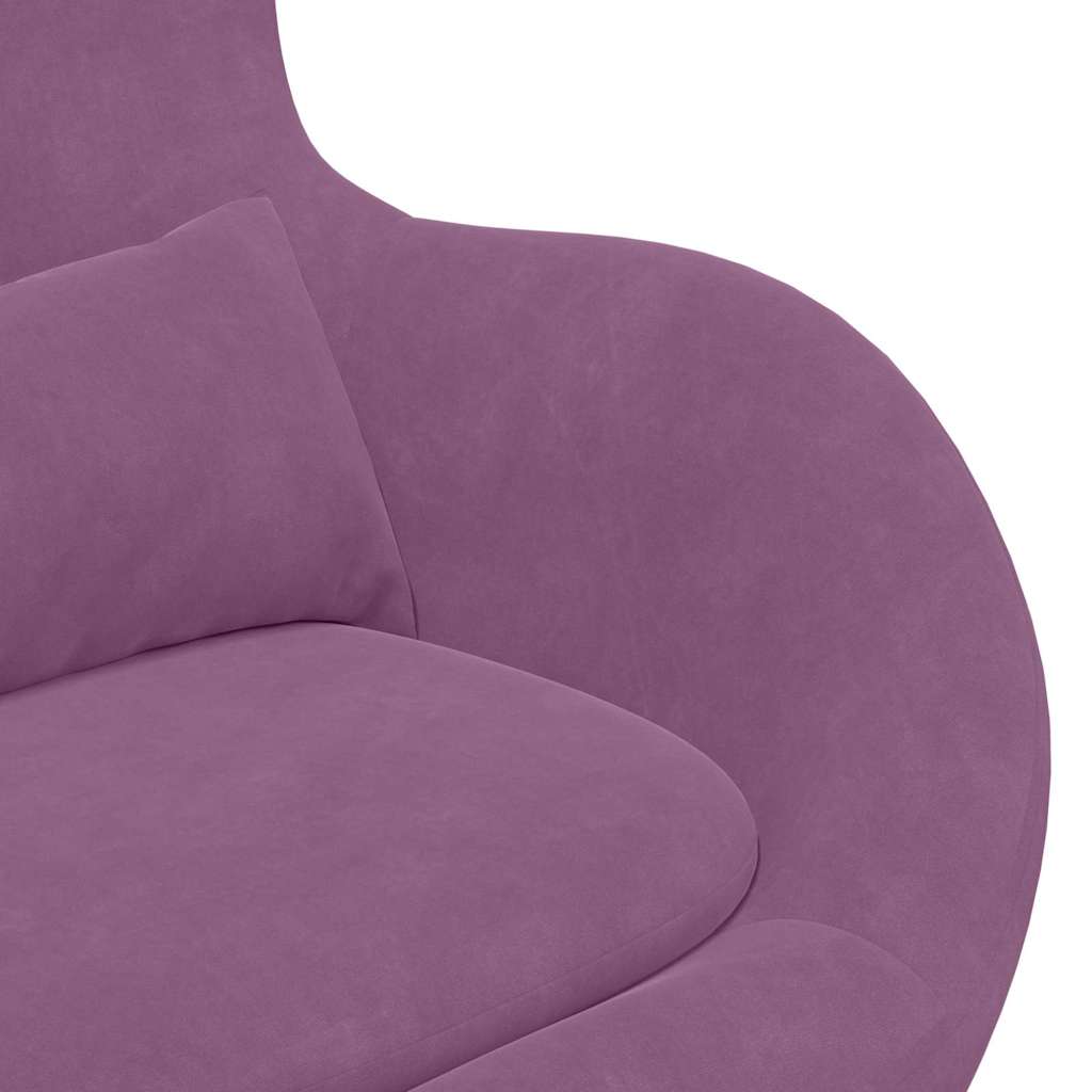 Eiersessel Blau 63 x 73 x 90 cm Samt