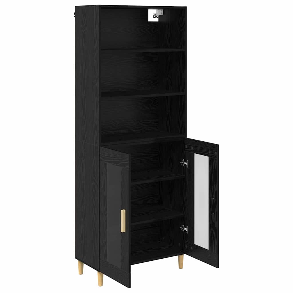 Highboard Altholz 69,5 x 32,5 x 180 cm Holzwerkstoff