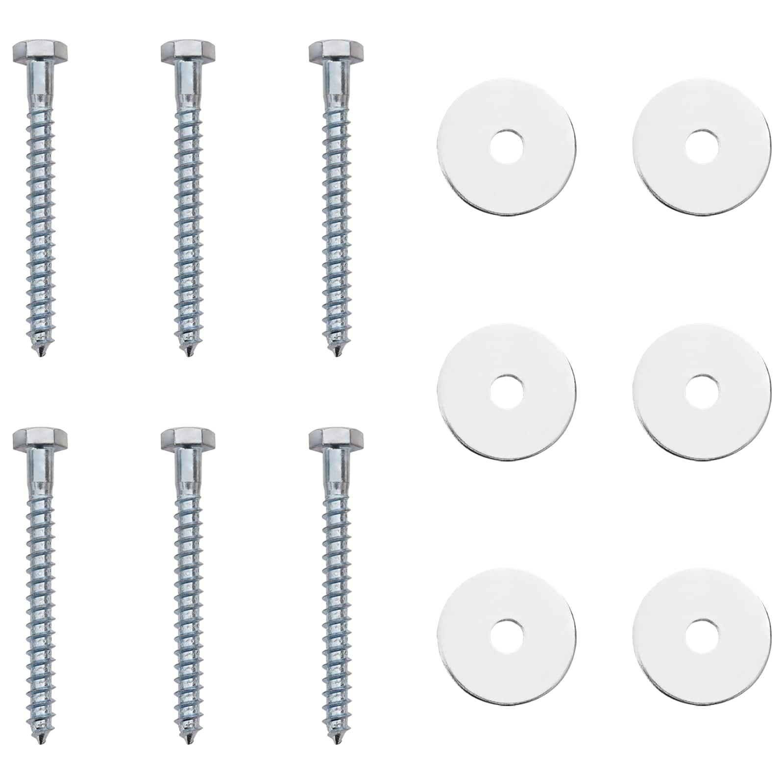 Erdanker 4 pcs Silber Ø10 x 60 cm Galvanisiertes Metall