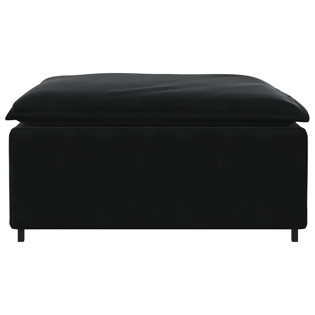Modulares Sofa Endmodul mit Armlehne Kissen Blau 100 cm
