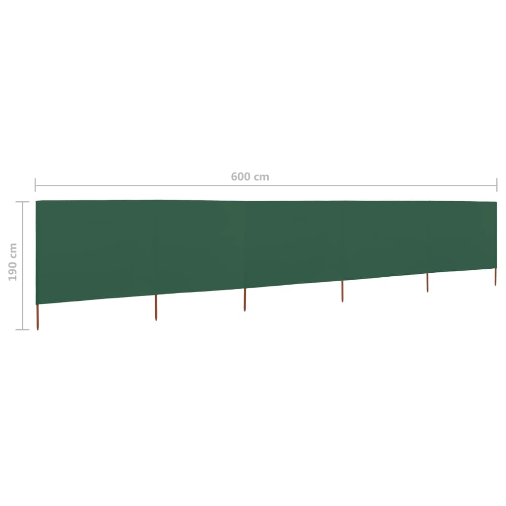 3-teiliges Windschutzgewebe 400 x 120 cm Weiß
