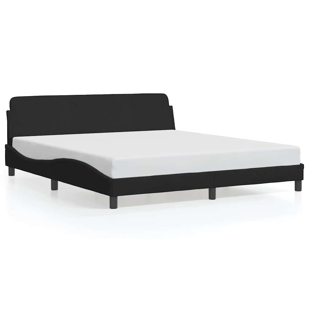Bettgestell "Dover" Schwarz 100x190 cm Kunstleder