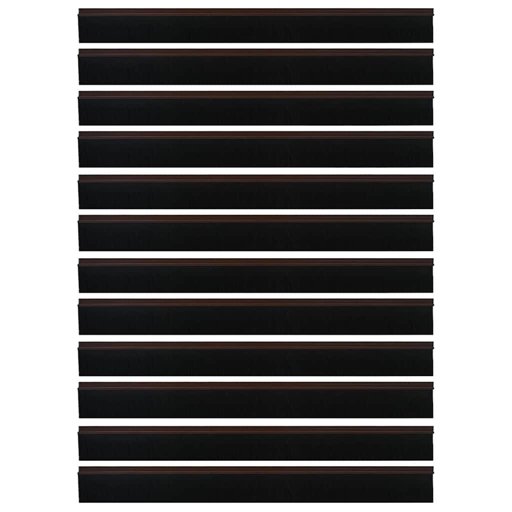 Selbstklebende Türbürstendichtungen 2 pcs Braun 100 cm