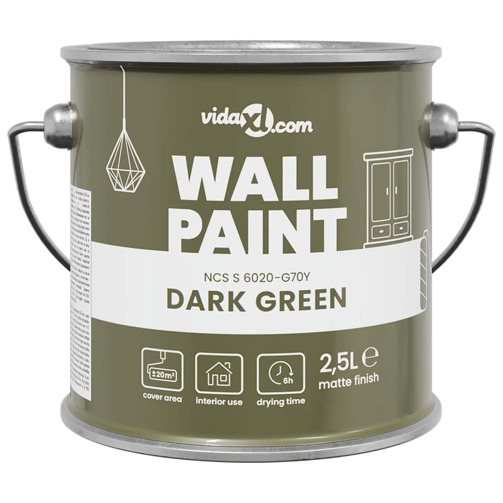 Wandfarbe Grau 2,5 L Wanddruck