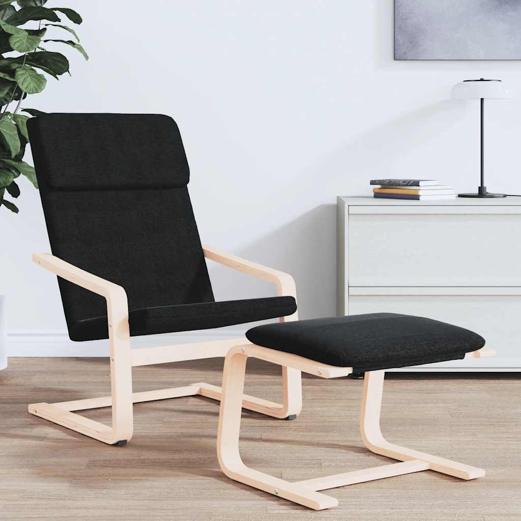 Fußhocker Creme 51x41x40 cm Stoff