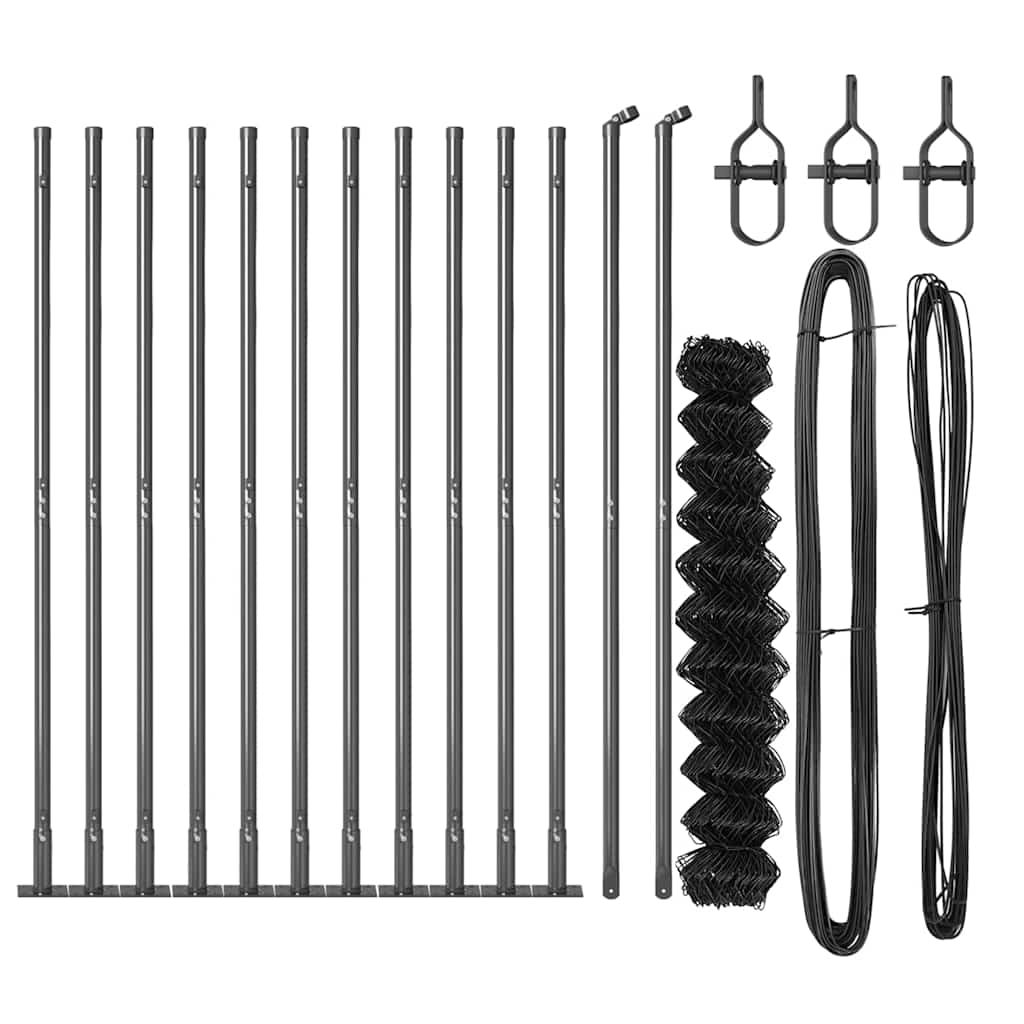 Outdoor Kettenglied-Zaun Erdfixierung 10 x 0,4 m Grün Netz
