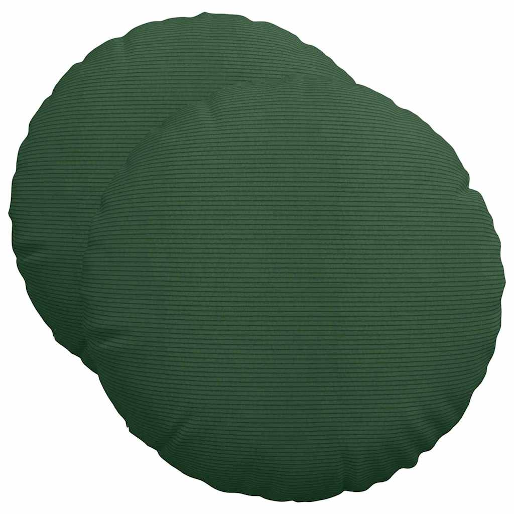 Sitzkissen 2 pcs Hellgrau Ø30 x 13 cm Cordstoff