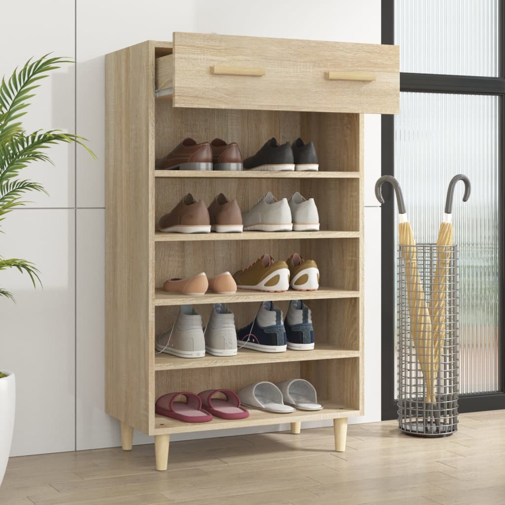 Schuhschrank mit Regal Altholz 60 x 35 x 105 cm Holzwerkstoff