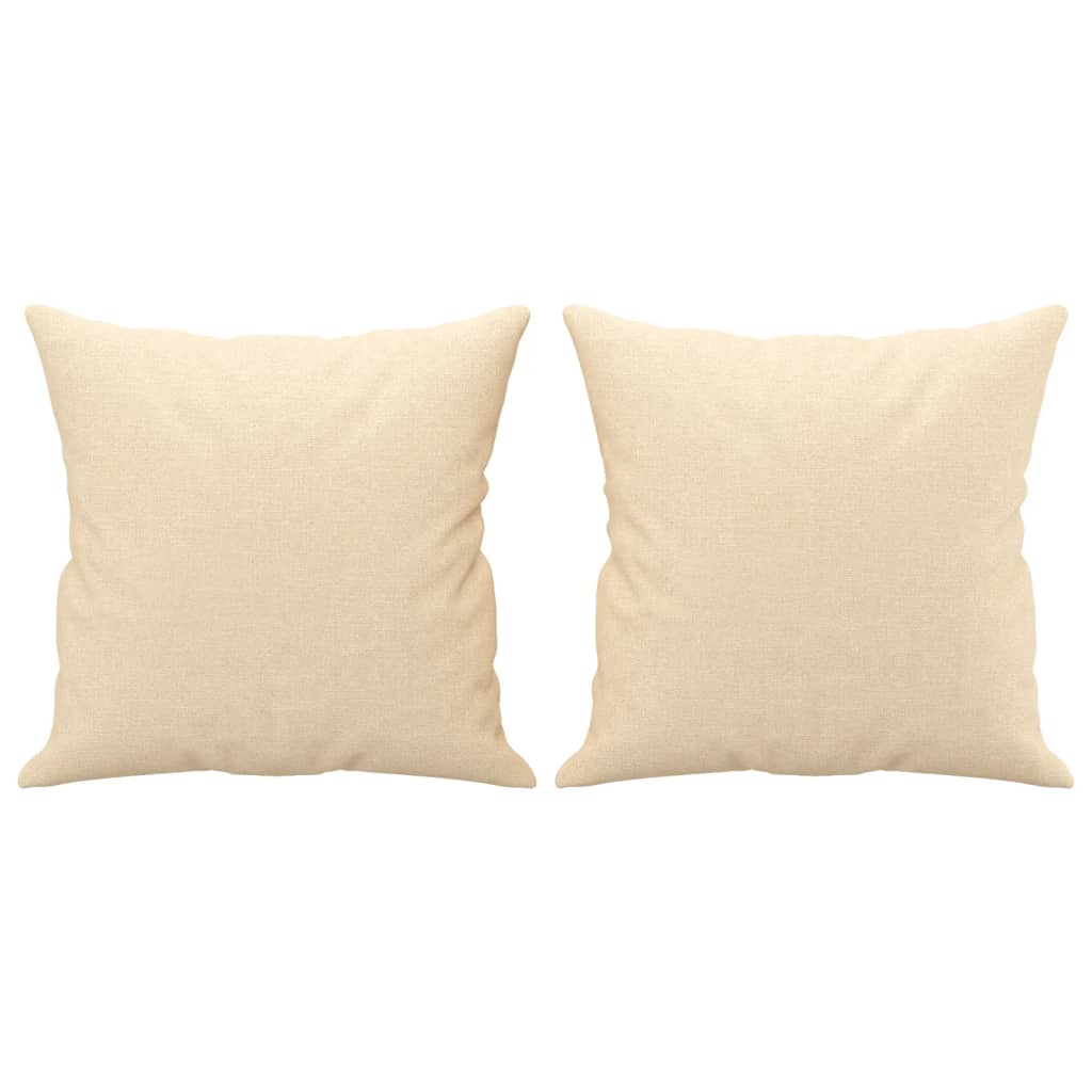 Zierkissen 2 Stk. Hellgrau 40x40 cm Stoff