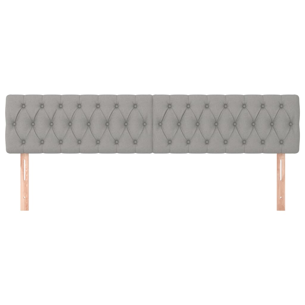 Kopfteil Hellgrau 80x7x118/128 cm Stoff