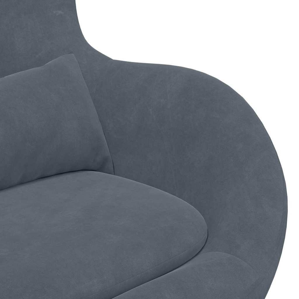 Eiersessel Blau Samt
