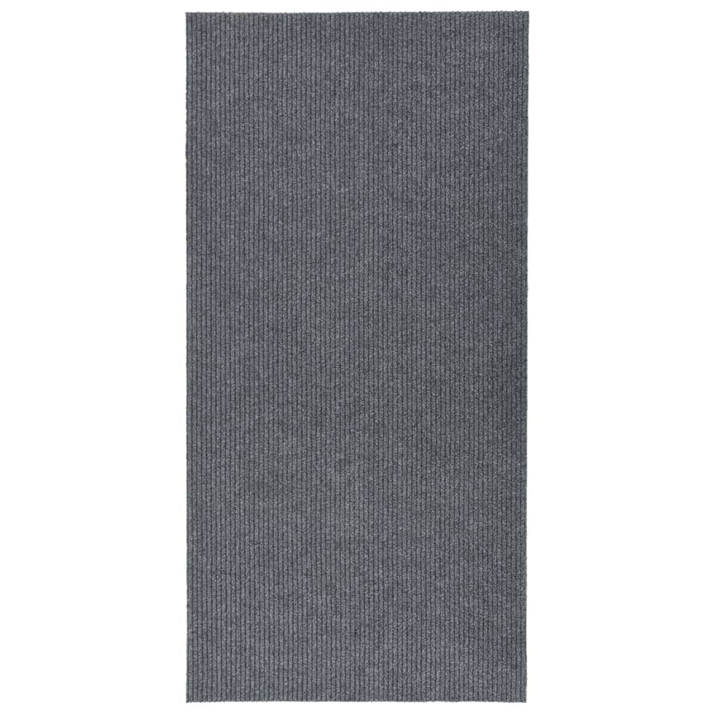 Teppichläufer Grau 80 x 150 cm Stoff