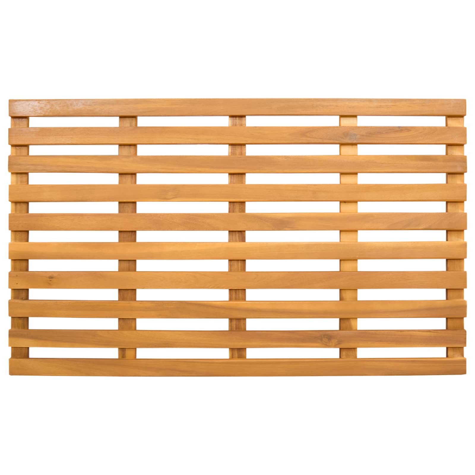 Badematte Uni Braun 56 x 37 x 2,5 cm Massives Akazienholz
