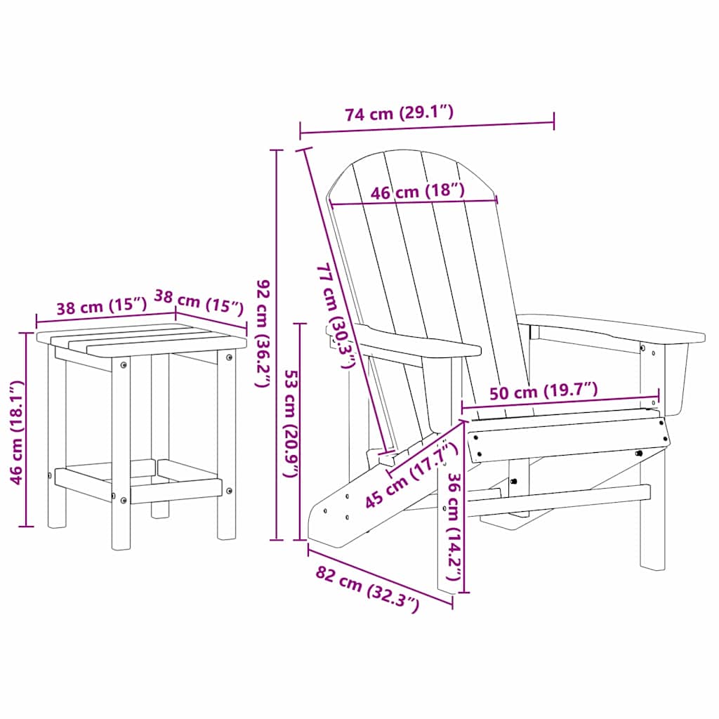 Gartenstuhl 2 pcs Weiß 80,5 x 74,5 x 92 cm Polyethylen
