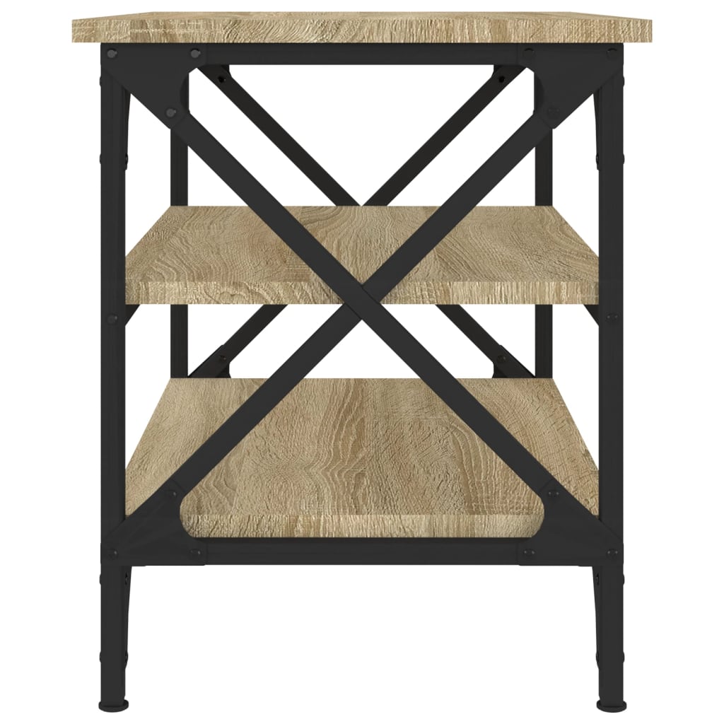 Beistelltisch Schwarz 55x38x45 cm Holzwerkstoff