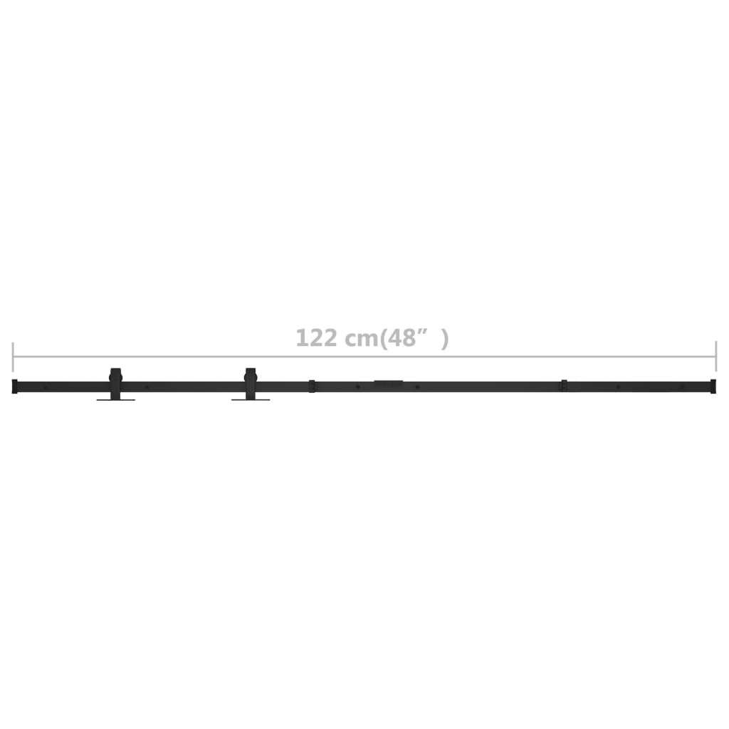 Schiebetürbeschlag Set für Schranktüren 91 cm Karbonstahl