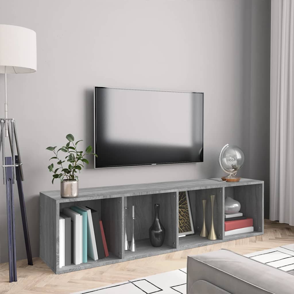 Bücherregal/TV-Schrank Weiß 143×30×36 cm