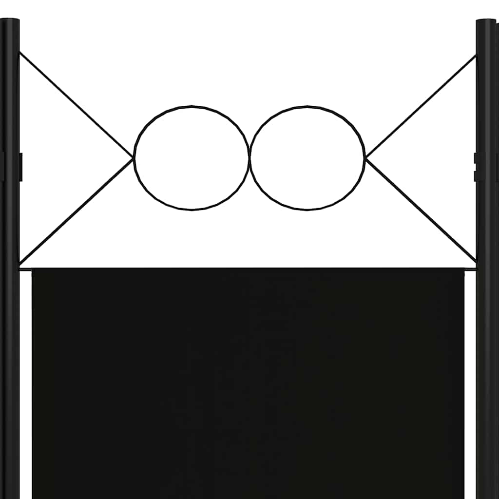 5-tlg. Raumteiler Anthrazit 200 x 180 cm