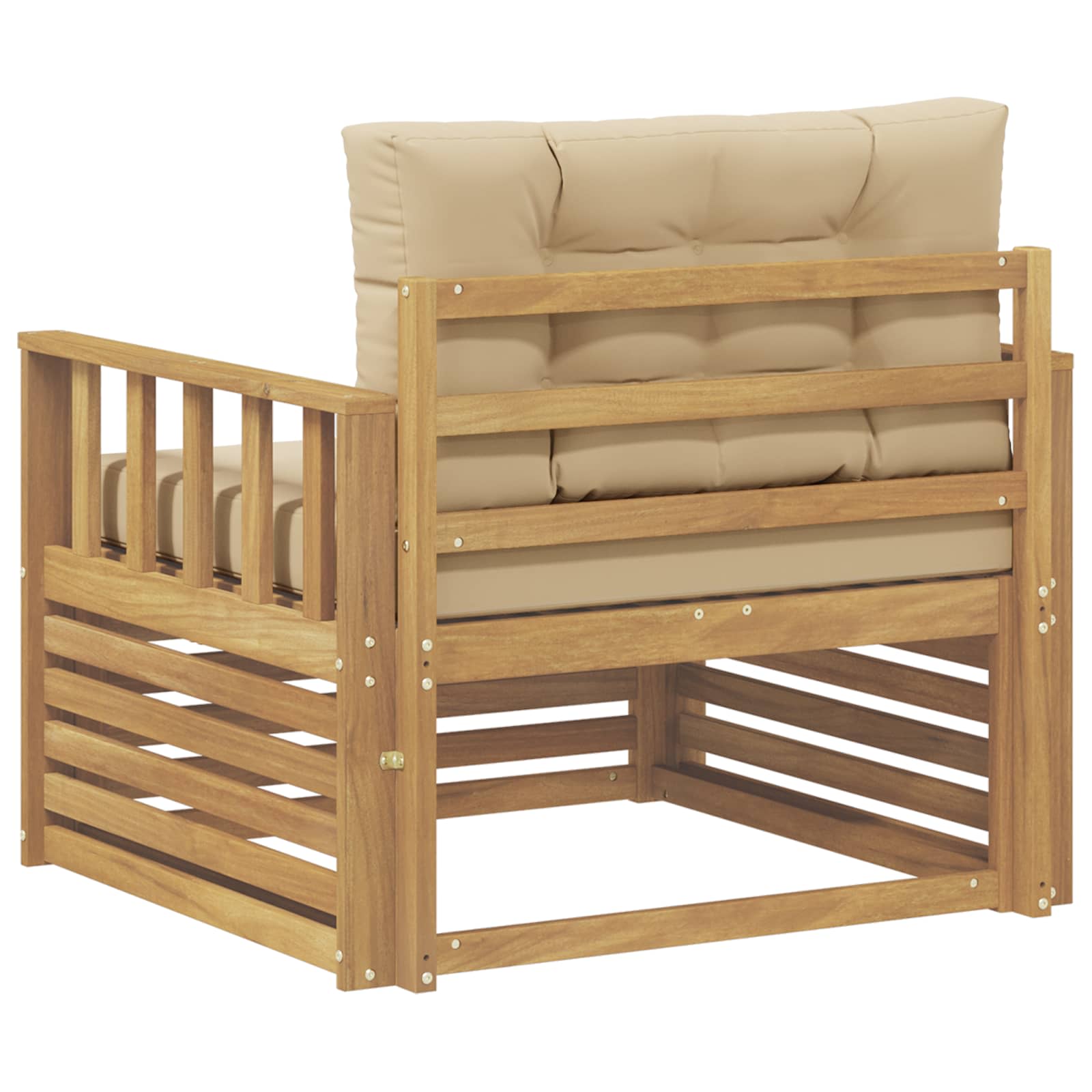 2 Stück Outdoor-Sofa Natur