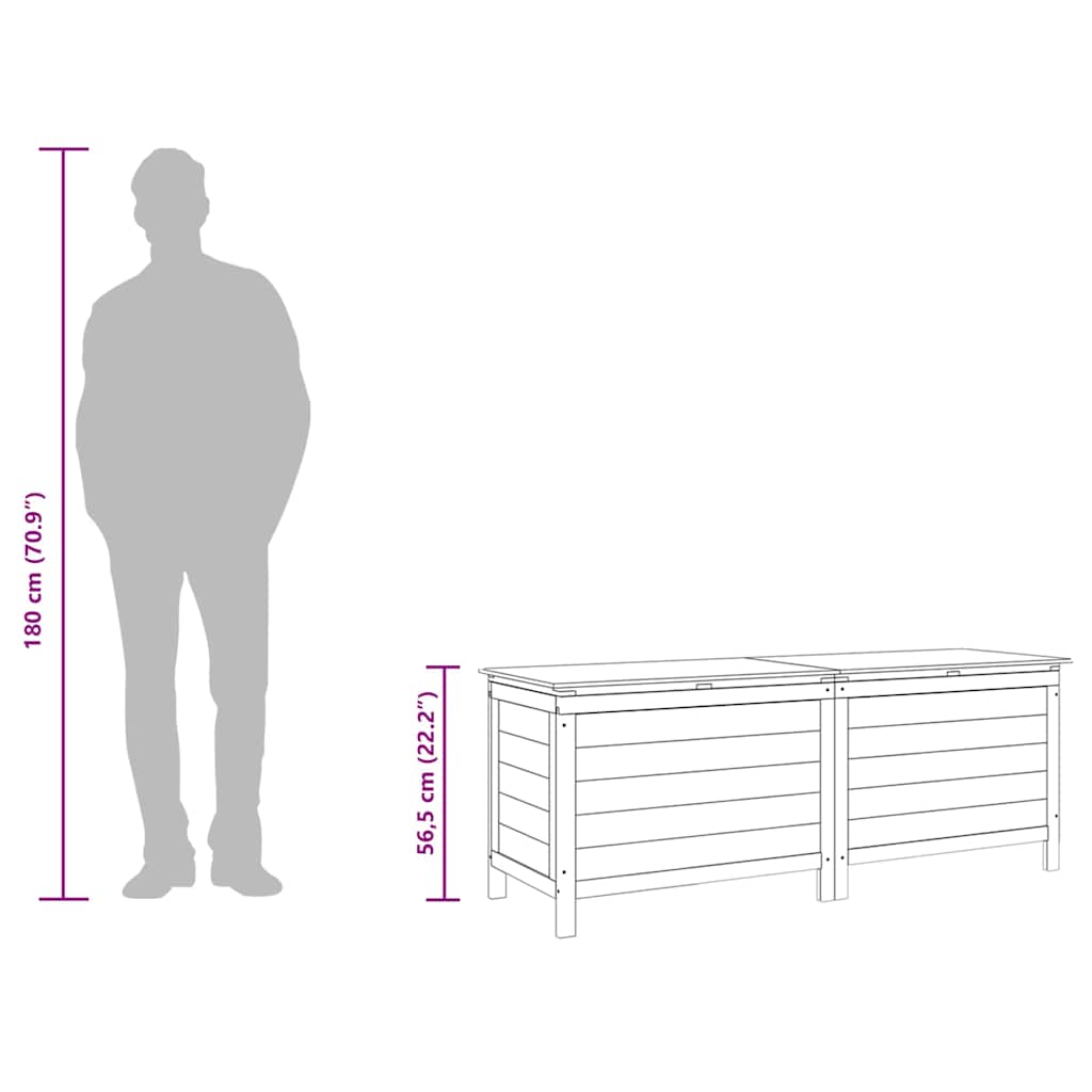 Gartentruhe 50x49x56,5 cm Massivholz Tanne