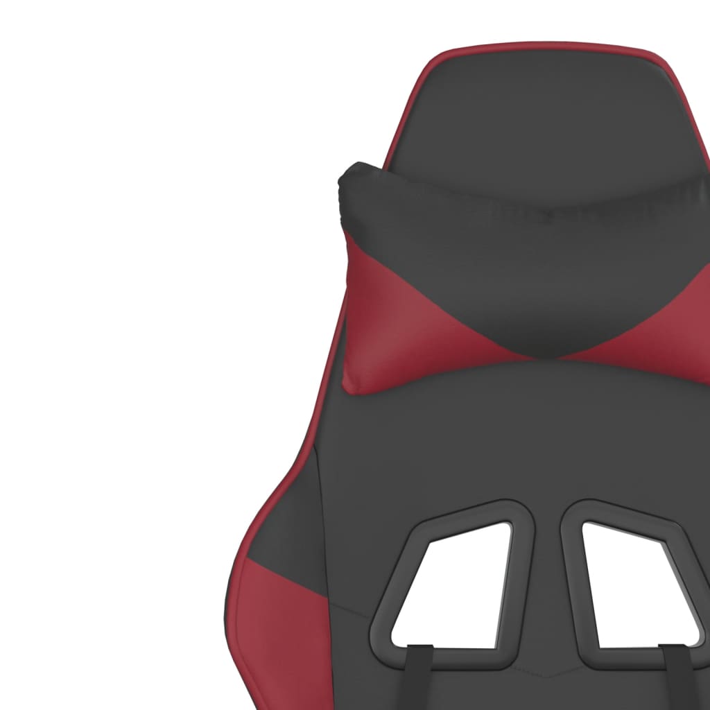Gaming-Stuhl mit Massagefunktion Schwarz und Rot Kunstleder