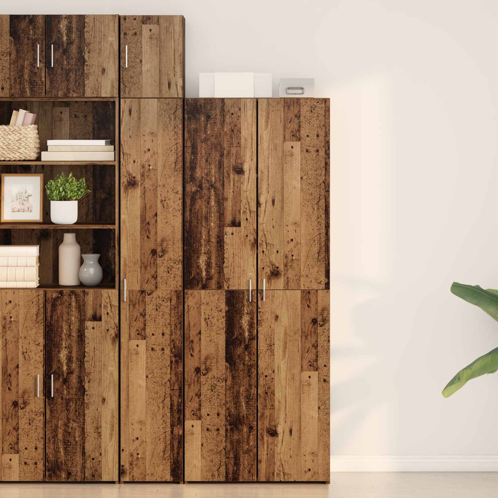 Highboard 2 pcs Artisan-Eiche 70 x 42,5 x 185 cm