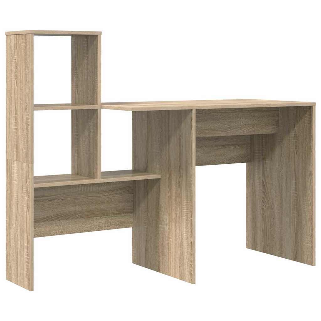 Schreibtisch mit Regal Weiß 131,5 x 50 x 106,5 cm Holzwerkstoff