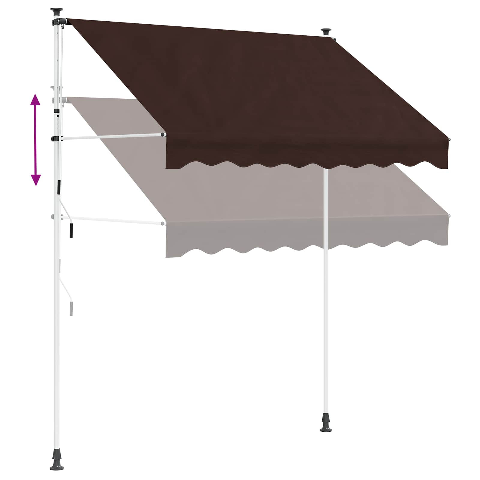Einziehbare Markise Handbetrieben 150 cm Anthrazit