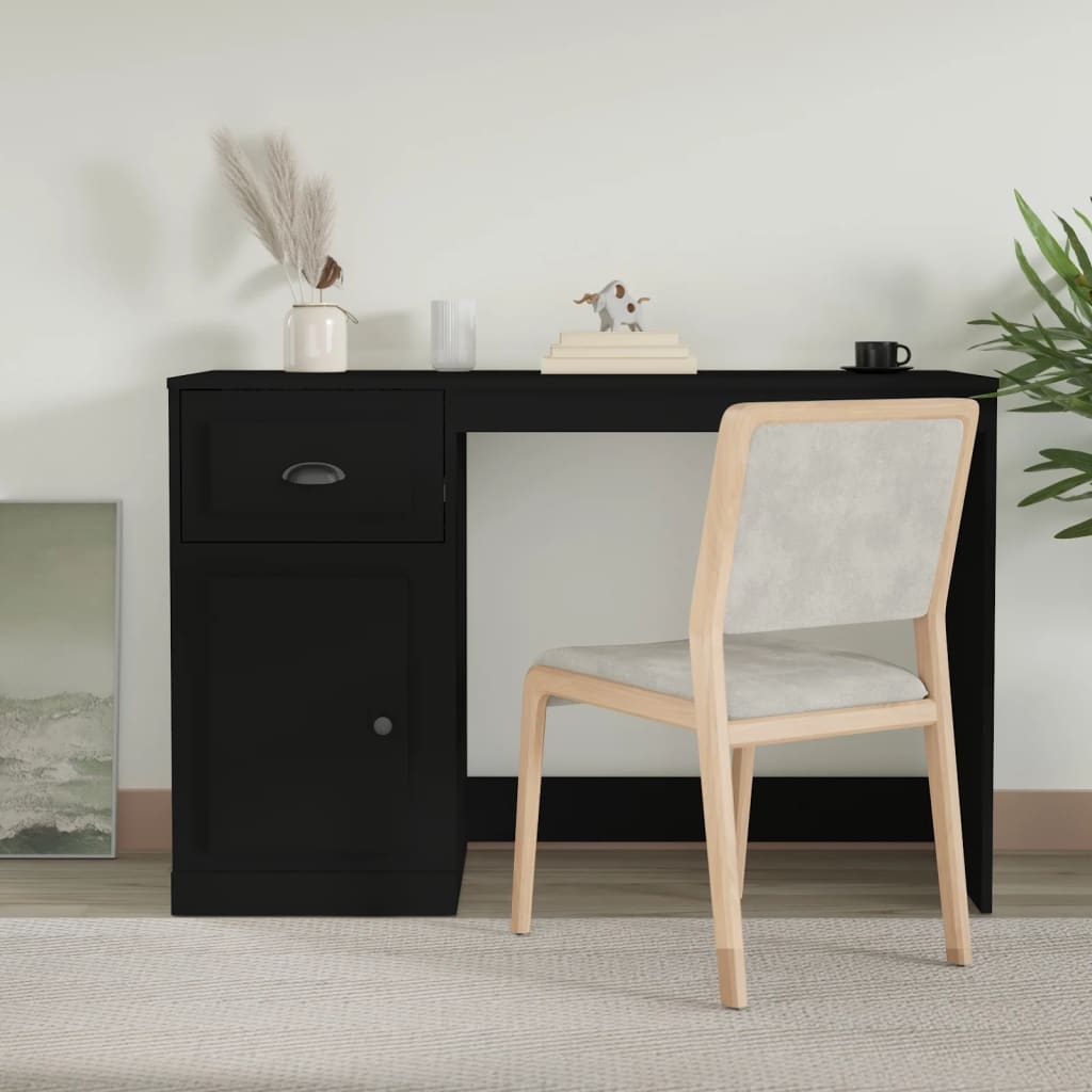 Schreibtisch mit Schublade Weiß 115x50x75 cm Holzwerkstoff