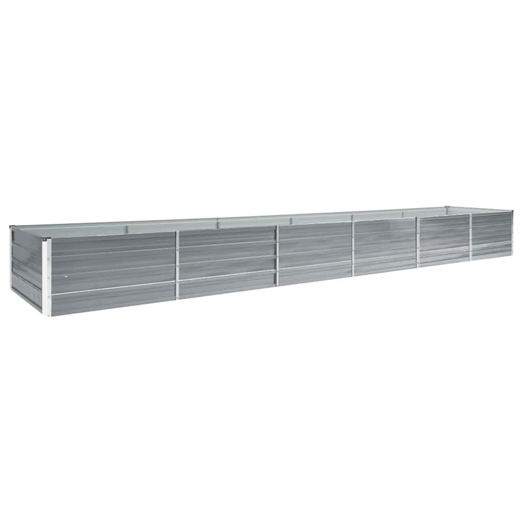 Hochbeet 160 x 80 x 77 cm Verzinkter Stahl Grau