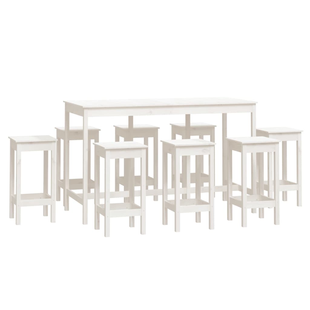 9-tlg. Bar-Set Massivholz Kiefer