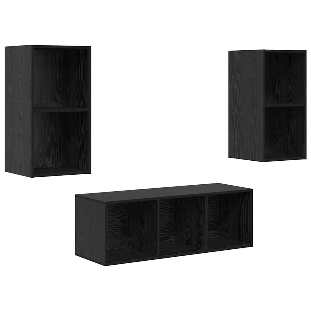 3-tlg. TV-Schrank-Set Weiß Holzwerkstoff