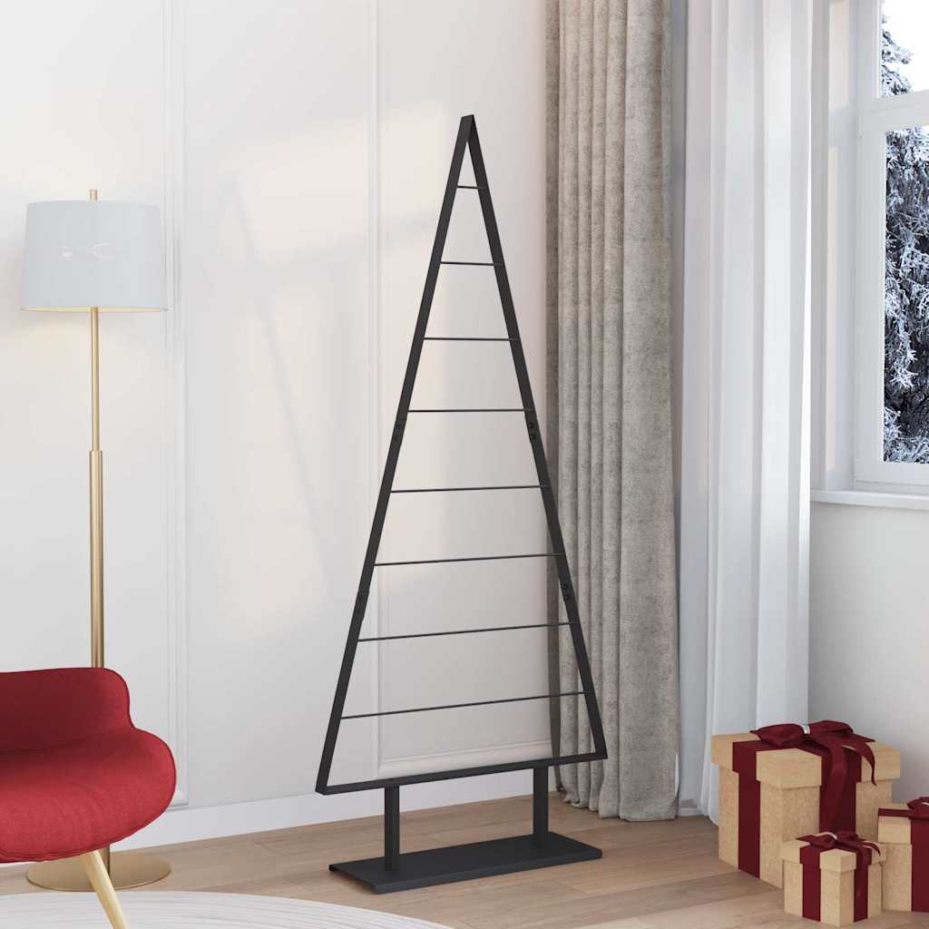 Metall Weihnachtsbaum mit Ständer Schwarz 60 cm Stahl