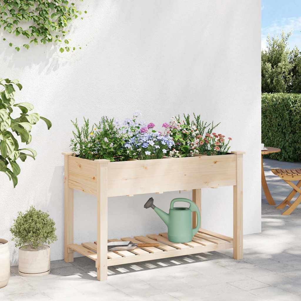 Garten-Pflanzgefäß mit Regal Beige 71 x 37 x 76,5 cm