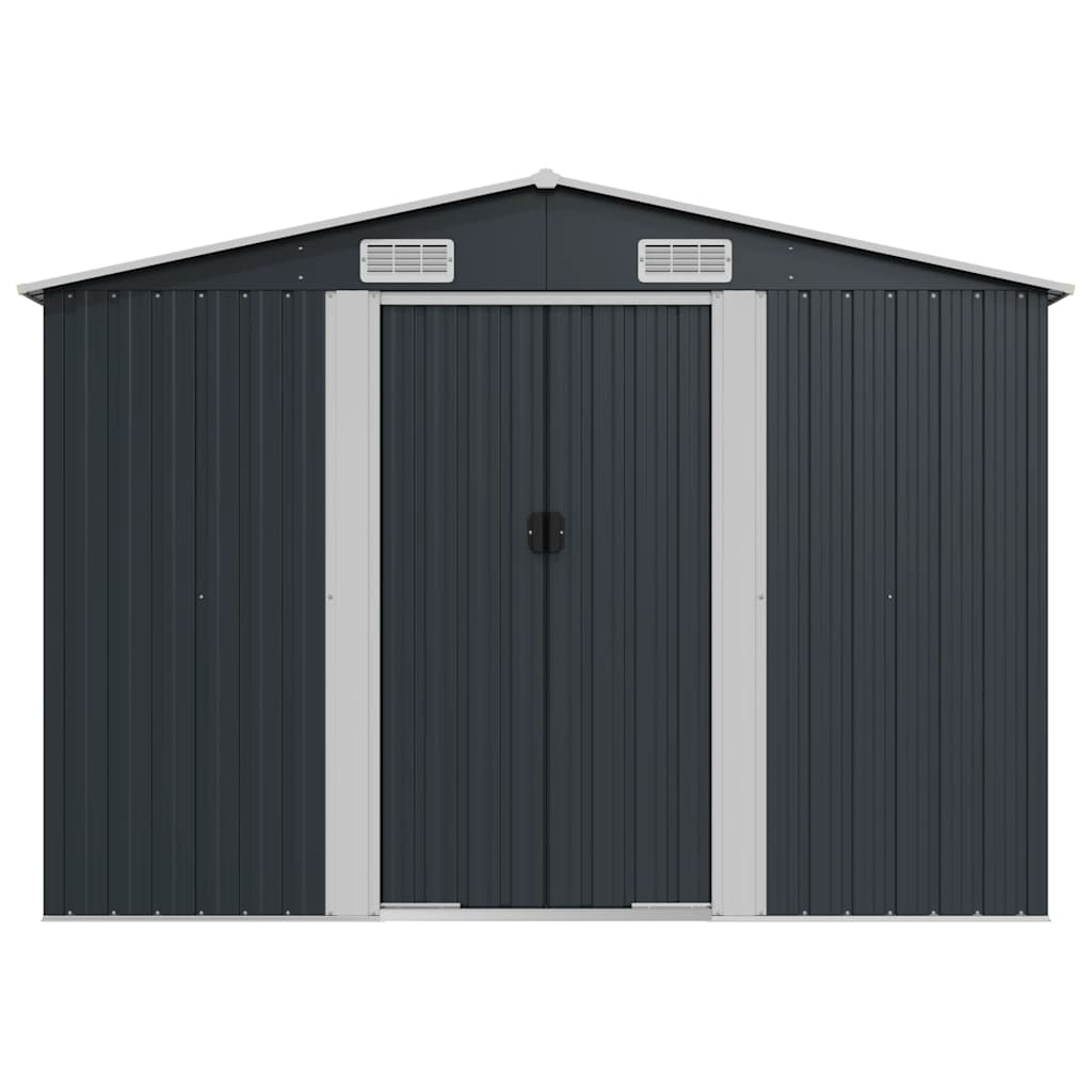 Gerätehaus Grün 257x779x181 cm Verzinkter Stahl