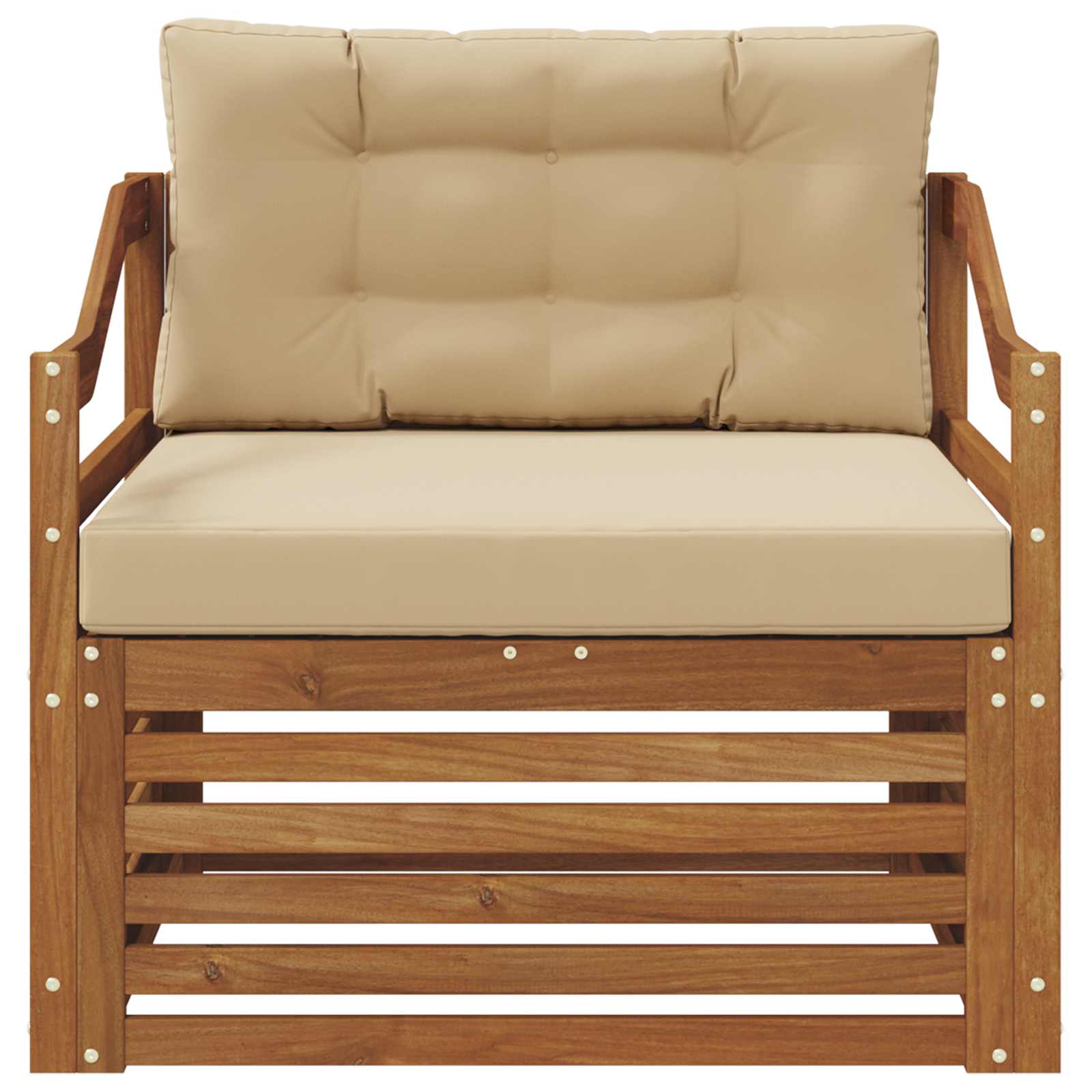 2 Stück Outdoor-Sofa Natur
