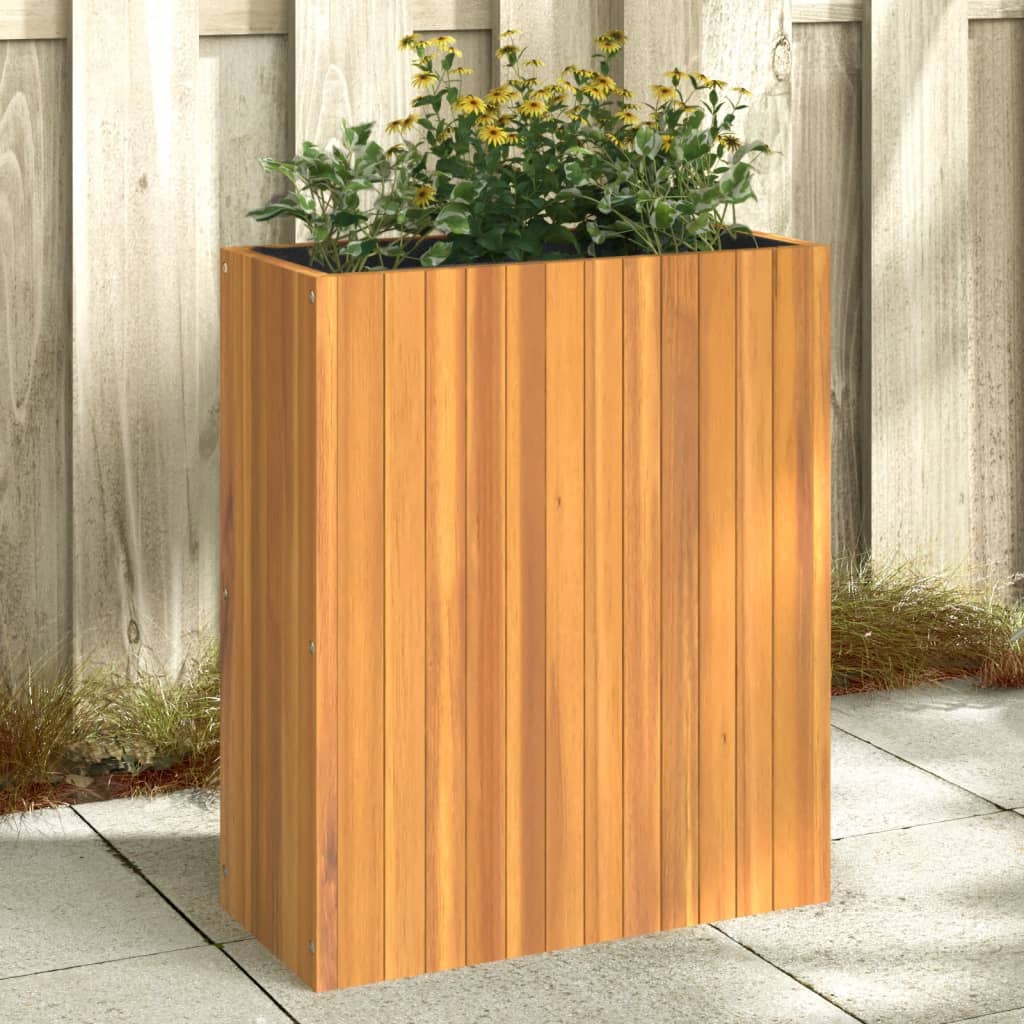 Pflanzkübel 25x25x25 cm Massivholz Akazie