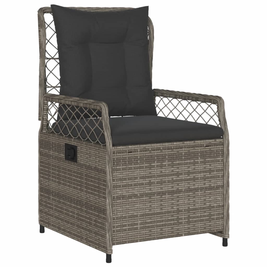 Gartensessel 2 Stk. Verstellbar Schwarz Poly Rattan