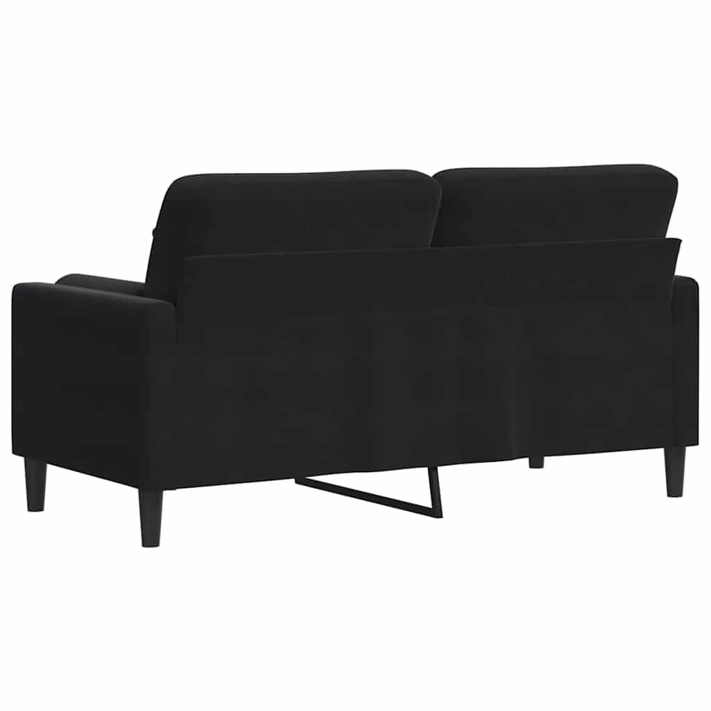 2-Sitzer-Sofa mit Zierkissen Hellgrau 120 cm Samt