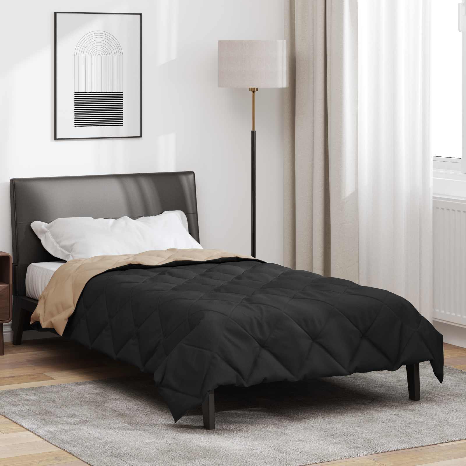 Sommerdecke Anthrazit 200 x 135 cm Mikrofaser
