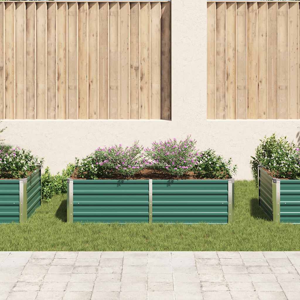 Garten-Hochbeet Verzinkter Stahl 240x80x77 cm Grün
