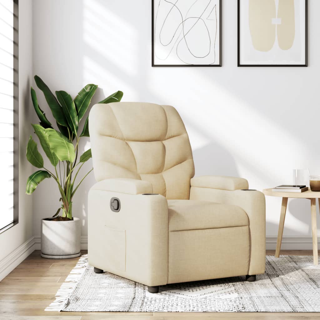 Relaxsessel Elektrisch Dunkelgrau Stoff
