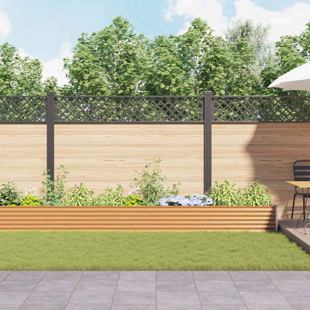 Garten-Hochbeet 100 x 50 x 36 cm Cortenstahl